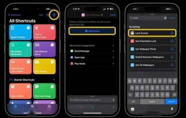 翠屏苹果14锁屏维修店分享iPhone14升级iOS16.4后如何创建锁屏快捷方式 